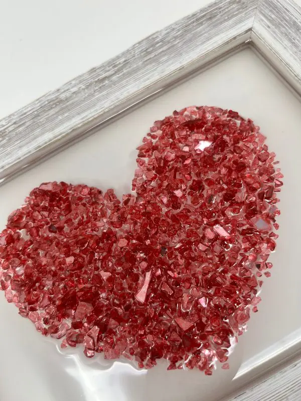 Red Heart Wall Resin Art - Image 7