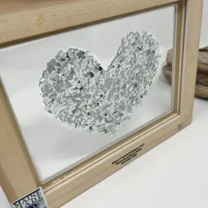 Silver Heart Resin Art