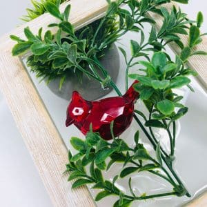 red cardinal resin wall art