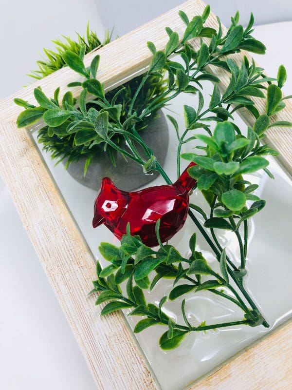 red cardinal resin wall art