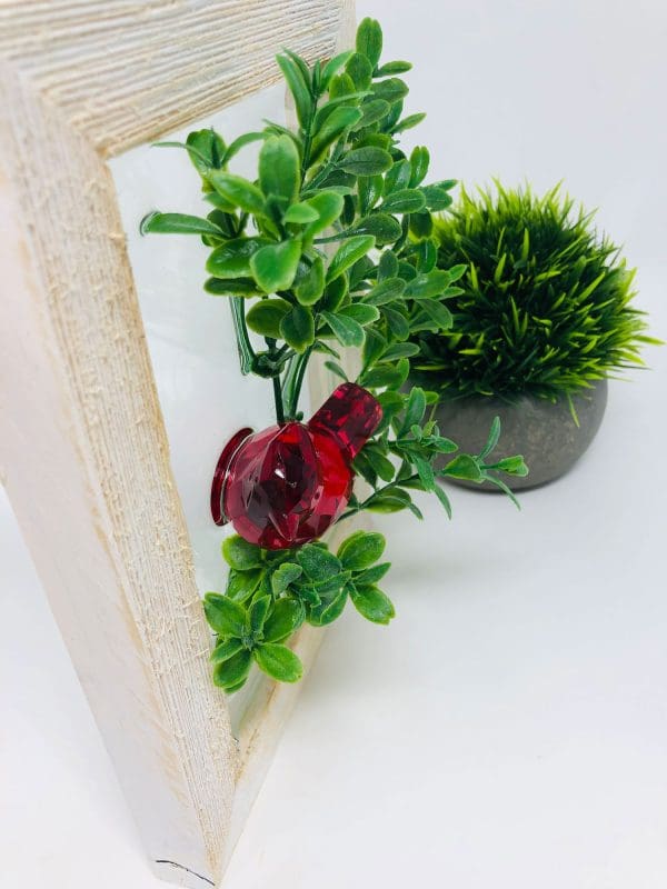 red cardinal resin art