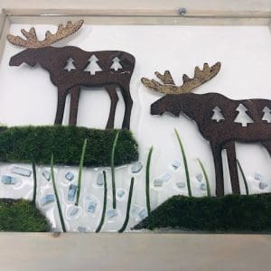Maine moose wall art, wall decor, resin wall art