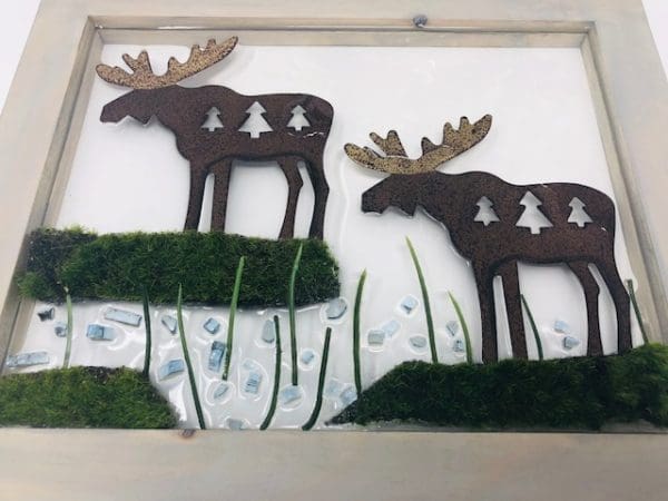 Maine moose wall art, wall decor, resin wall art