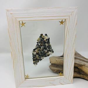 multi colored maine pebble resin wall art