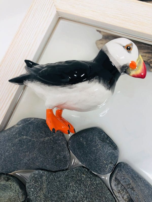 puffin - handmade resin art with locally sourced materials