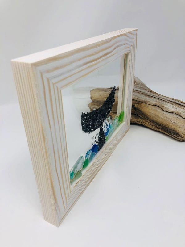 pebble whale tale resin wall art