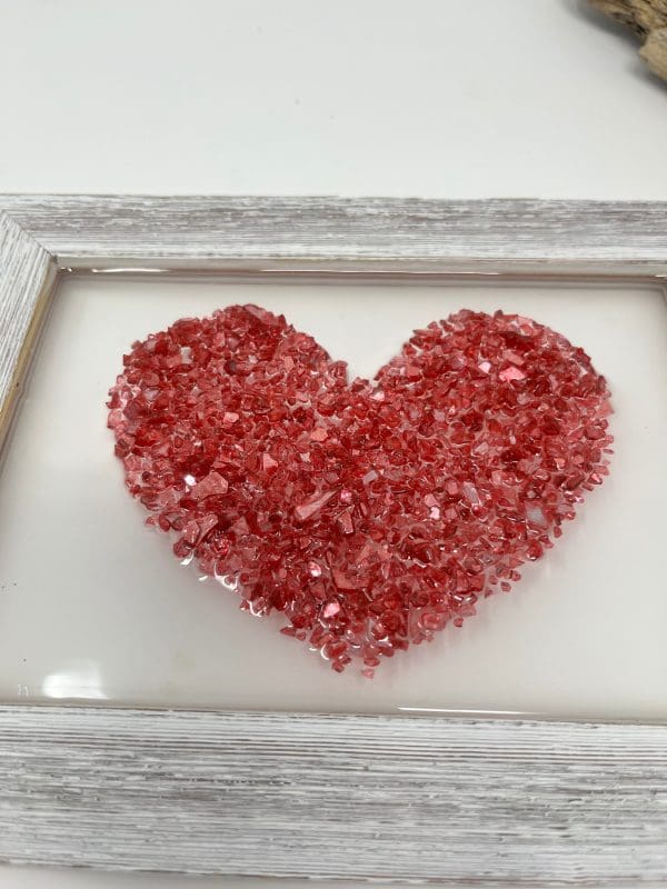 Red Heart Wall Resin Art - Image 6