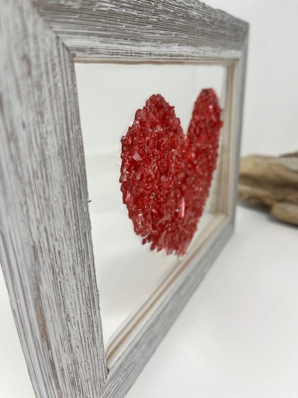 Red Heart Wall Resin Art - Image 4