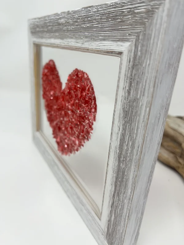 Red Heart Wall Resin Art - Image 3