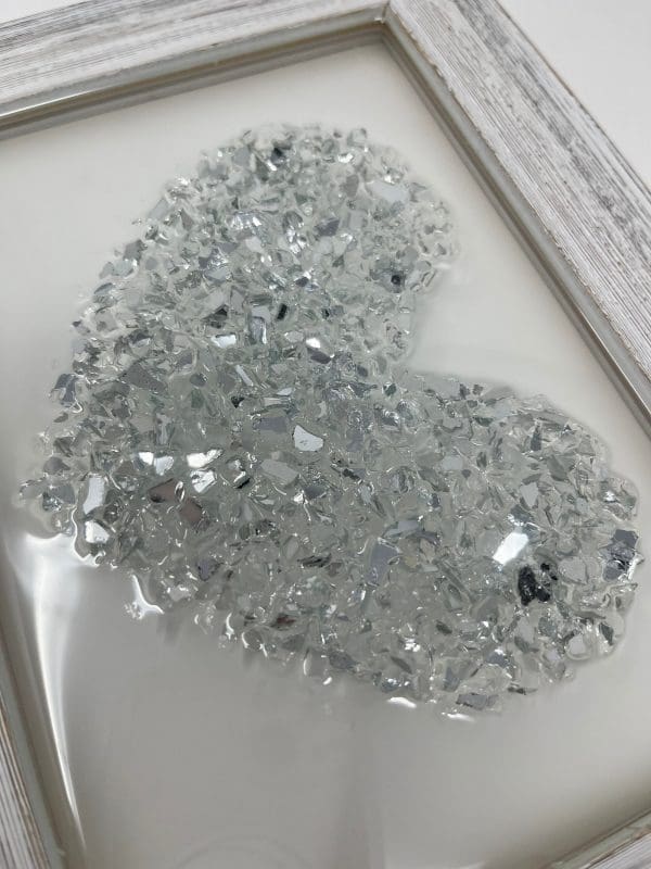 Silver Heart Resin Art - Image 8